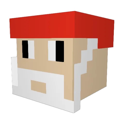 Vaaalde Minecraft avatar head, 3D render