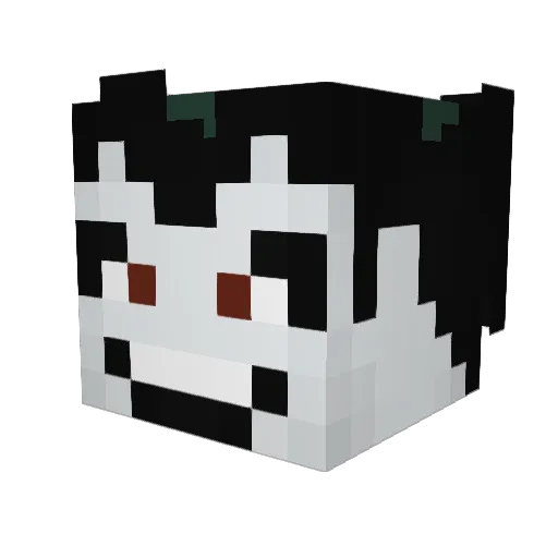 VaaqDesire Minecraft avatar head, 3D render