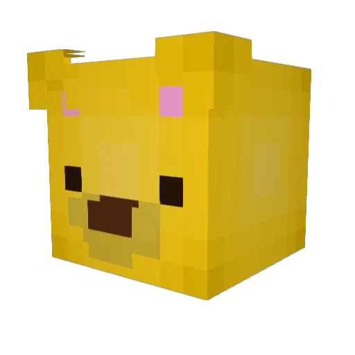 VaatstraKids Minecraft avatar head, 3D render