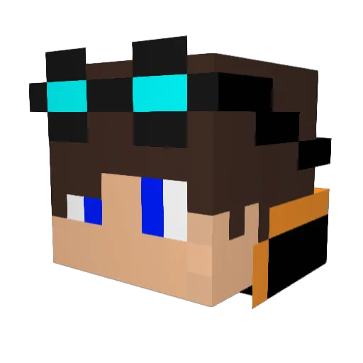 Vaatwastablet Minecraft avatar head, 3D render