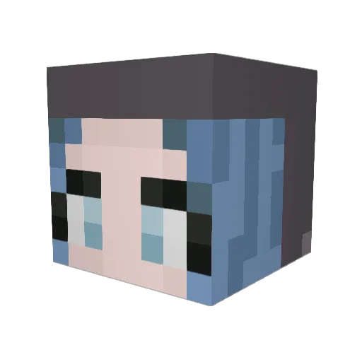 Vacansea Minecraft avatar head, 3D render