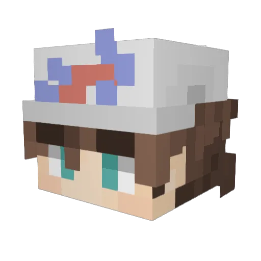 VacantHeart5890 Minecraft avatar head, 3D render