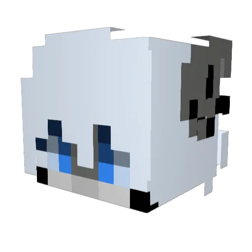 Vacare7 Minecraft avatar head, 3D render