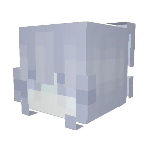 Vacivee Minecraft avatar head, 3D render