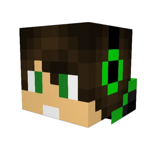 Vactor30 Minecraft avatar head, 3D render