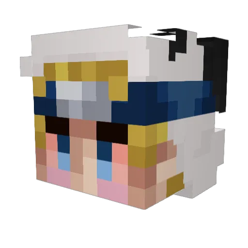 VactorUwU Minecraft avatar head, 3D render