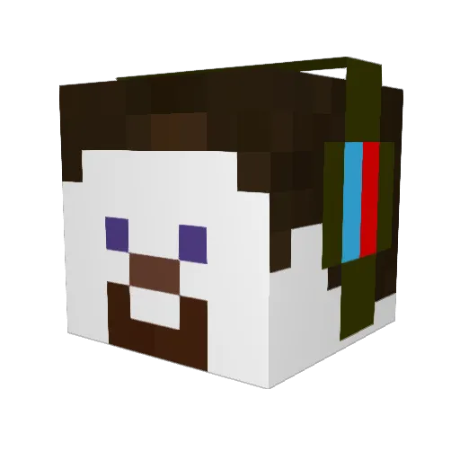 Vacumaster Minecraft avatar head, 3D render