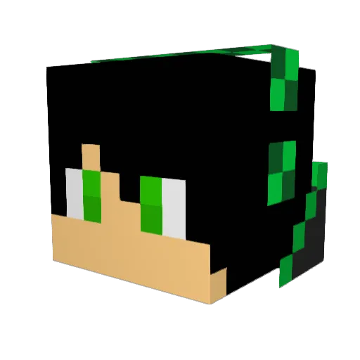 Vacuos17 Minecraft avatar head, 3D render