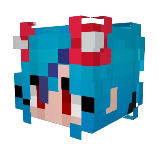 VacuumLight Minecraft avatar head, 3D render
