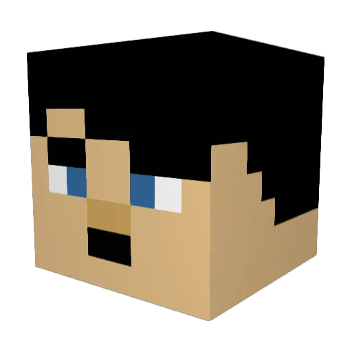 VaderGaming21 Minecraft avatar head, 3D render
