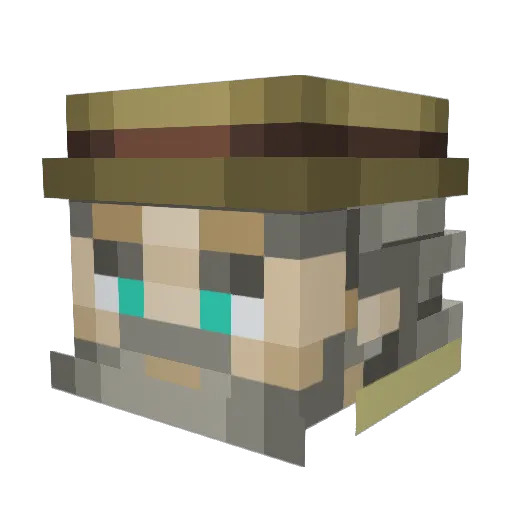 VaderOP Minecraft avatar head, 3D render