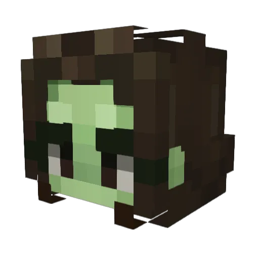 Vaderurr Minecraft avatar head, 3D render