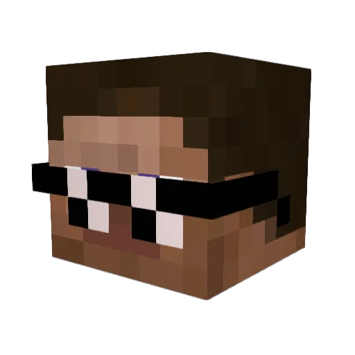 Vadlk Minecraft avatar head, 3D render