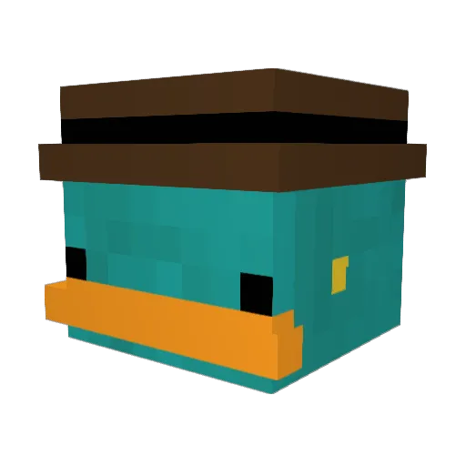 Vadovelis Minecraft avatar head, 3D render
