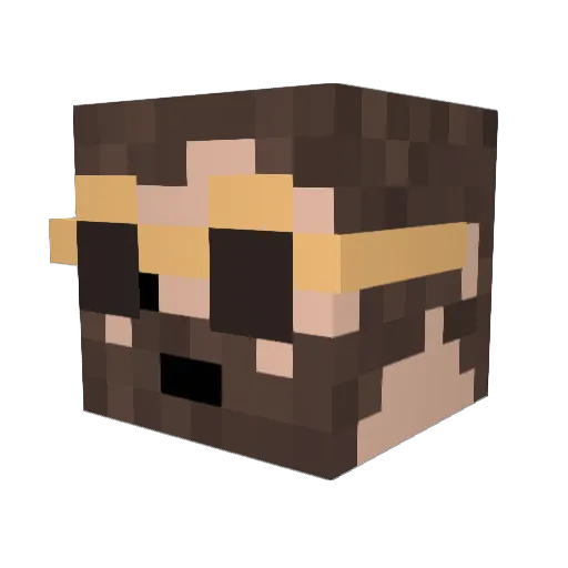 Vae__Victis Minecraft avatar head, 3D render