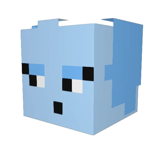 Vaedoc Minecraft avatar head, 3D render