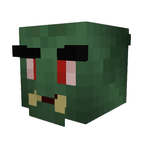 Vaehham Minecraft avatar head, 3D render