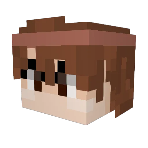 Vaeleer Minecraft avatar head, 3D render