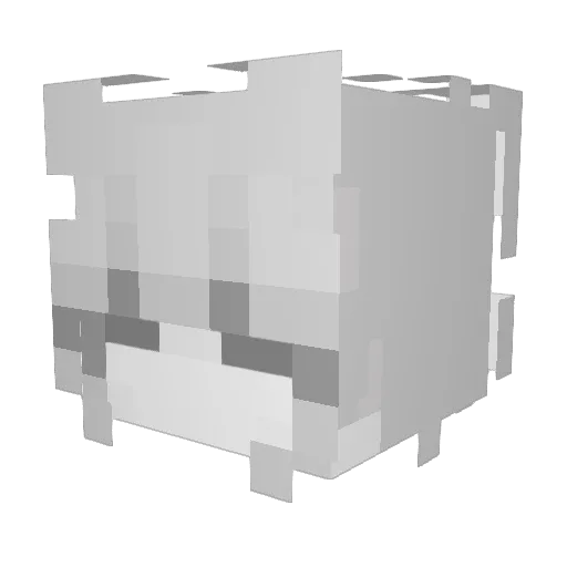 Vaeloria Minecraft avatar head, 3D render