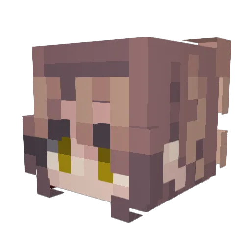 Vaelyxy Minecraft avatar head, 3D render