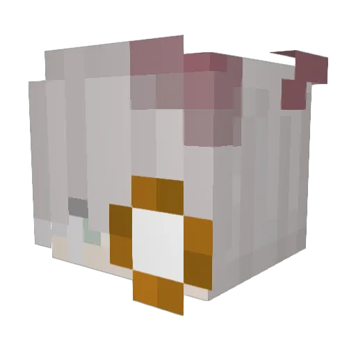 Vaeni Minecraft avatar head, 3D render