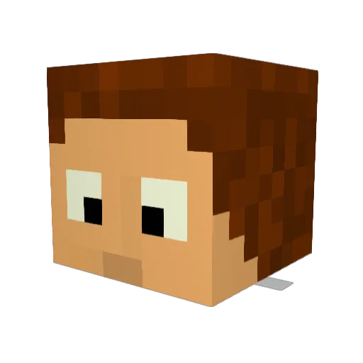 Vaenska Minecraft avatar head, 3D render
