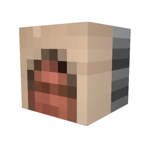 Vaerenn Minecraft avatar head, 3D render
