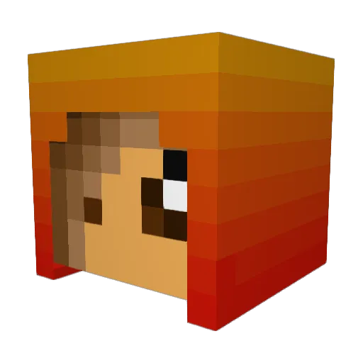 Vaereom Minecraft avatar head, 3D render