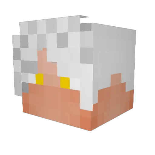 Vaerxchn Minecraft avatar head, 3D render