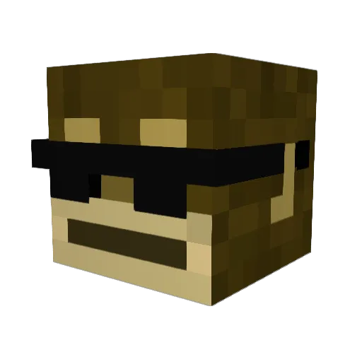 Vaes_ Minecraft avatar head, 3D render