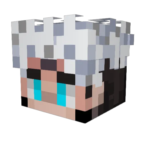 Vaethfel Minecraft avatar head, 3D render
