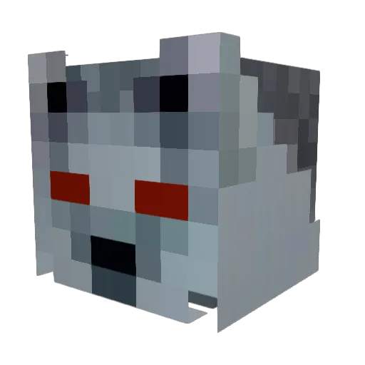 Vaetron666 Minecraft avatar head, 3D render