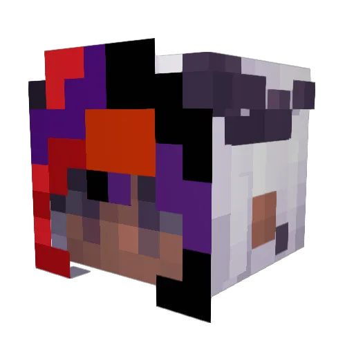 Vaett Minecraft avatar head, 3D render