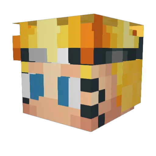 VaffelRavn Minecraft avatar head, 3D render