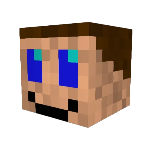 Vaffelis3 Minecraft avatar head, 3D render