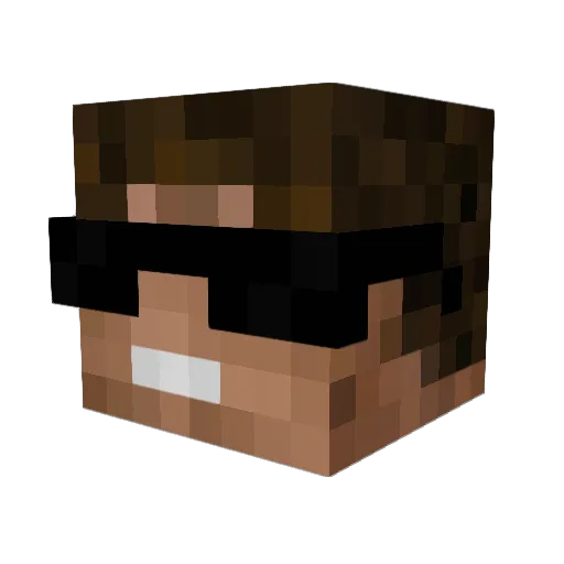 Vaflerus228 Minecraft avatar head, 3D render