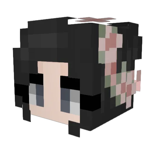 Vafrous Minecraft avatar head, 3D render