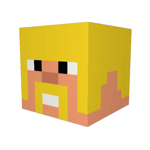 Vagabundo187 Minecraft avatar head, 3D render