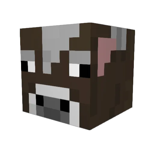 VagelGrip Minecraft avatar head, 3D render