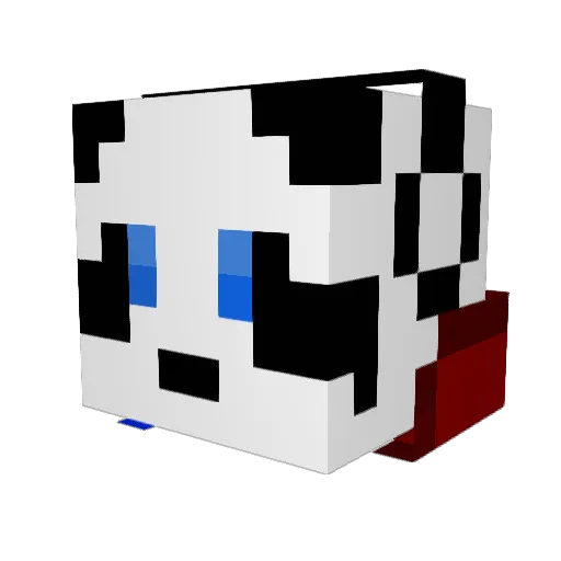 Vago Minecraft avatar head, 3D render