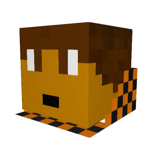 VagueThoughts Minecraft avatar head, 3D render