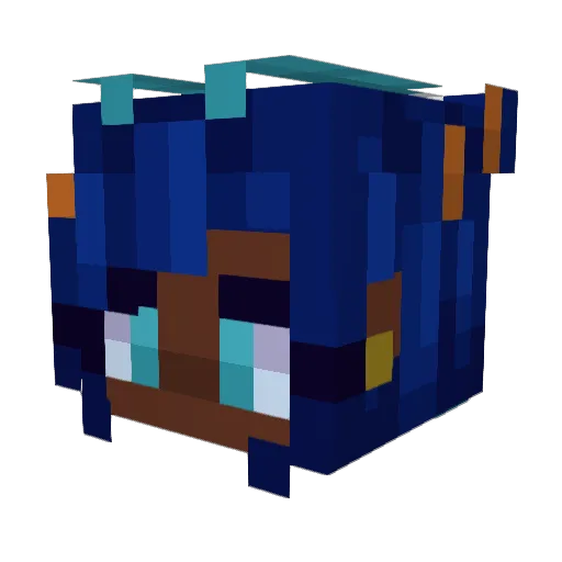 Vahara Minecraft avatar head, 3D render