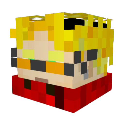 Vahlance Minecraft avatar head, 3D render