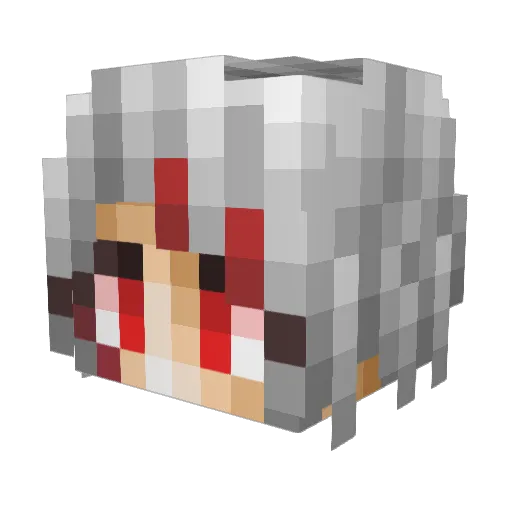 Vahltas Minecraft avatar head, 3D render
