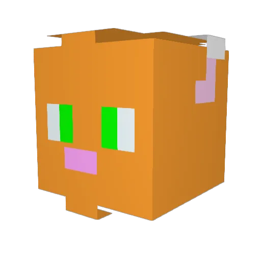Vahn_Green Minecraft avatar head, 3D render