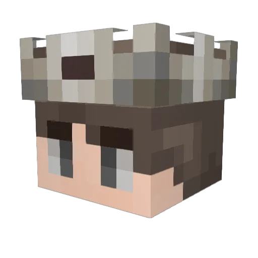 Vahnra Minecraft avatar head, 3D render