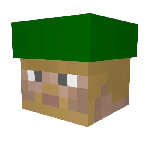 Vahooo Minecraft avatar head, 3D render
