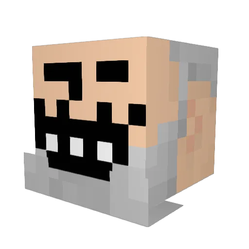 Vahstt Minecraft avatar head, 3D render