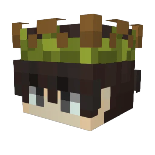 Vaiitzo Minecraft avatar head, 3D render