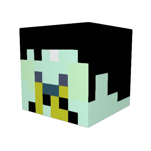 Vaijue Minecraft avatar head, 3D render